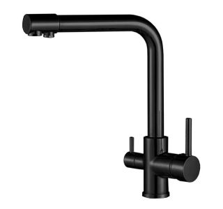 Смеситель для кухни Boch Mann Laura B BM10424 с краном под фильтр чёрный